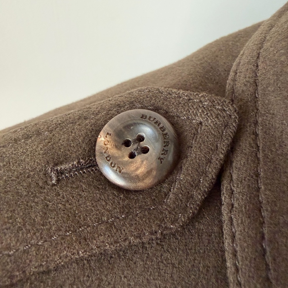 BURBERRY | Brown Wool Cashmere Blend Belted Double Breasted Trench Coat US 6 - Picture 9 of 15